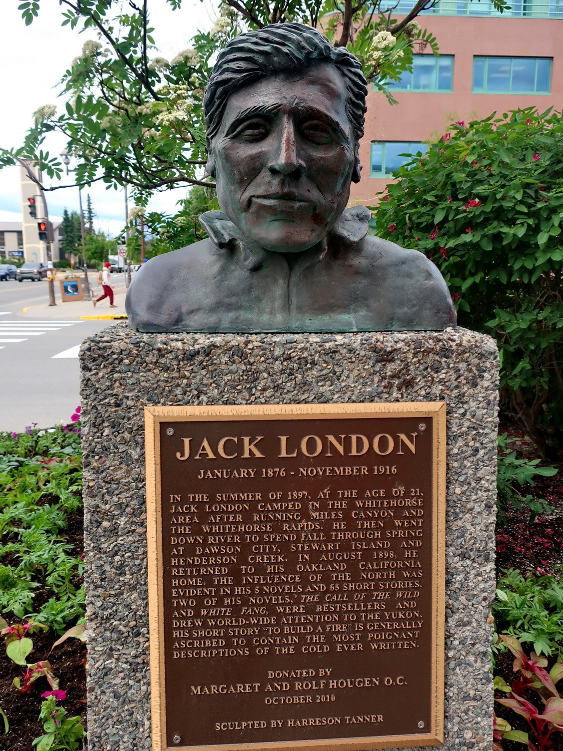 Jack London memorial in Whitehorse